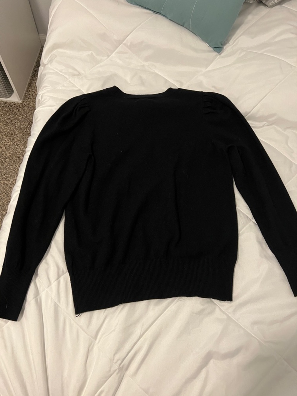 Marled Black Crewneck Sweater - Picture 5 of 9